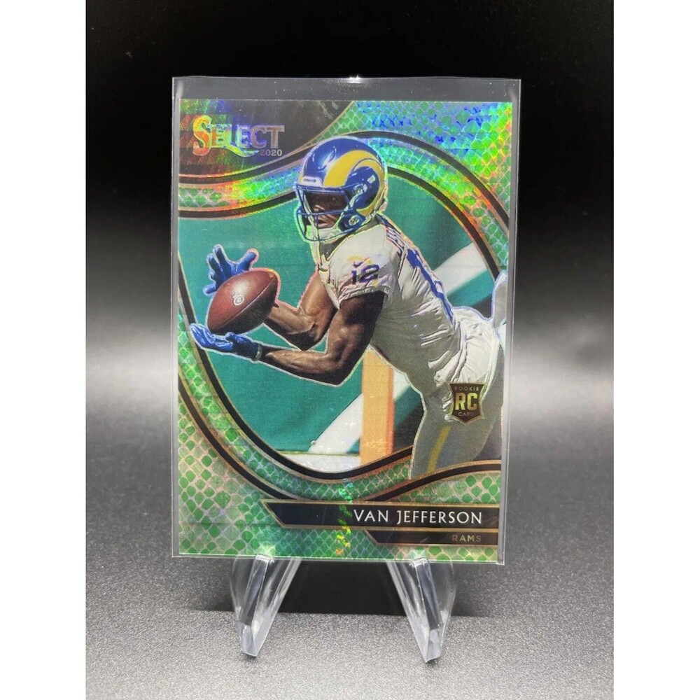 2020 Select Tmall Van Jefferson RC /67 Dragon Scale Field Level Sp Rams Rookie